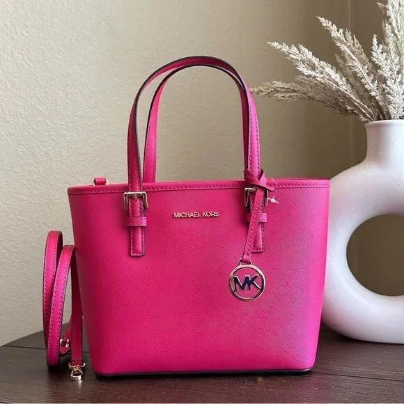 Michael Kors jet set travel xsmall carryall tote crossbody bag - Picture 5 of 12